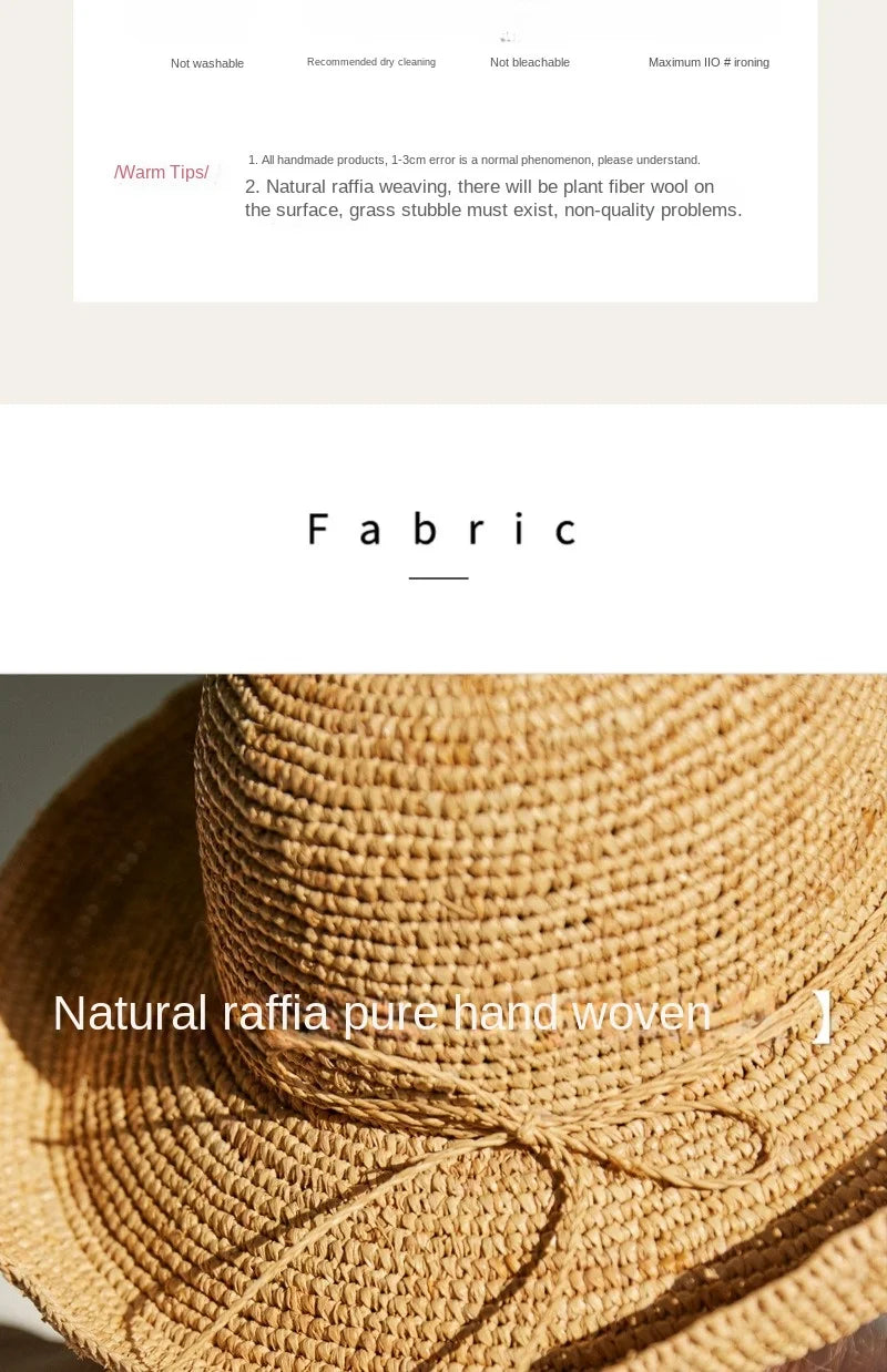 Woven hat with 'Fabric' text overlay on a white background