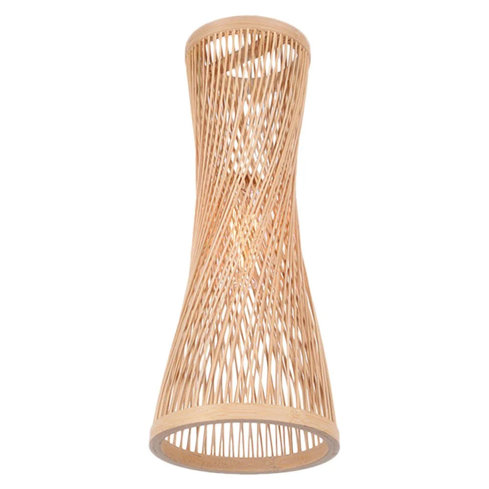 Woven rattan chair backrest on a white background