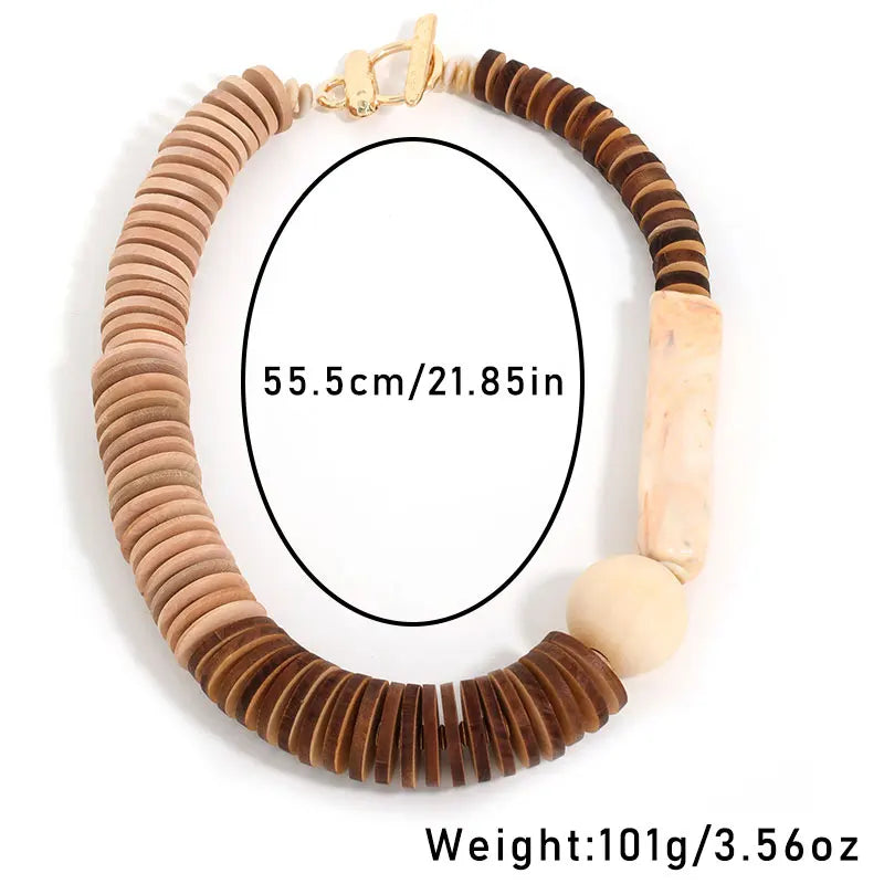 Laguna Retro Wood Necklace