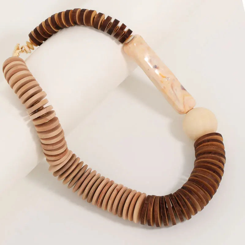Laguna Retro Wood Necklace