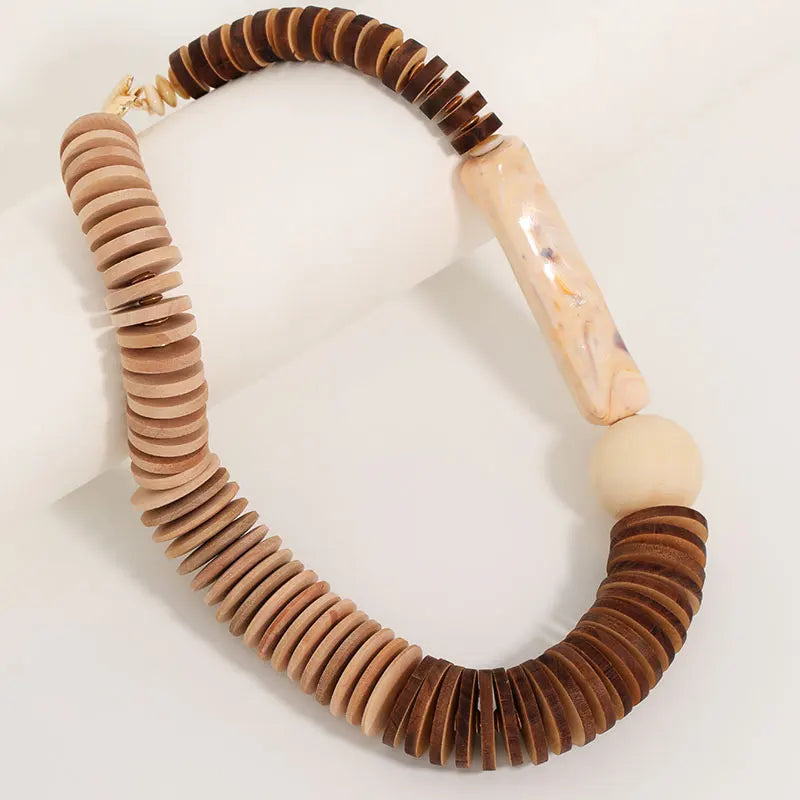 Laguna Retro Wood Necklace
